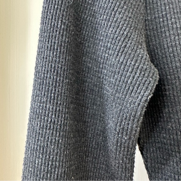 TNA Charcoal Gray Waffle Knit Long Sleeve Dress, Aritzia, Size S - Picture 7 of 8